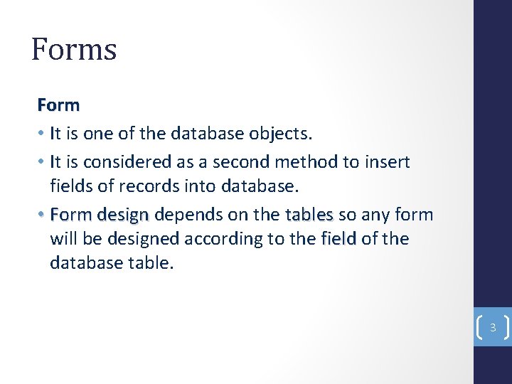 Microsoft Access Lab 3 Lecturer Ohoud Almutairi What