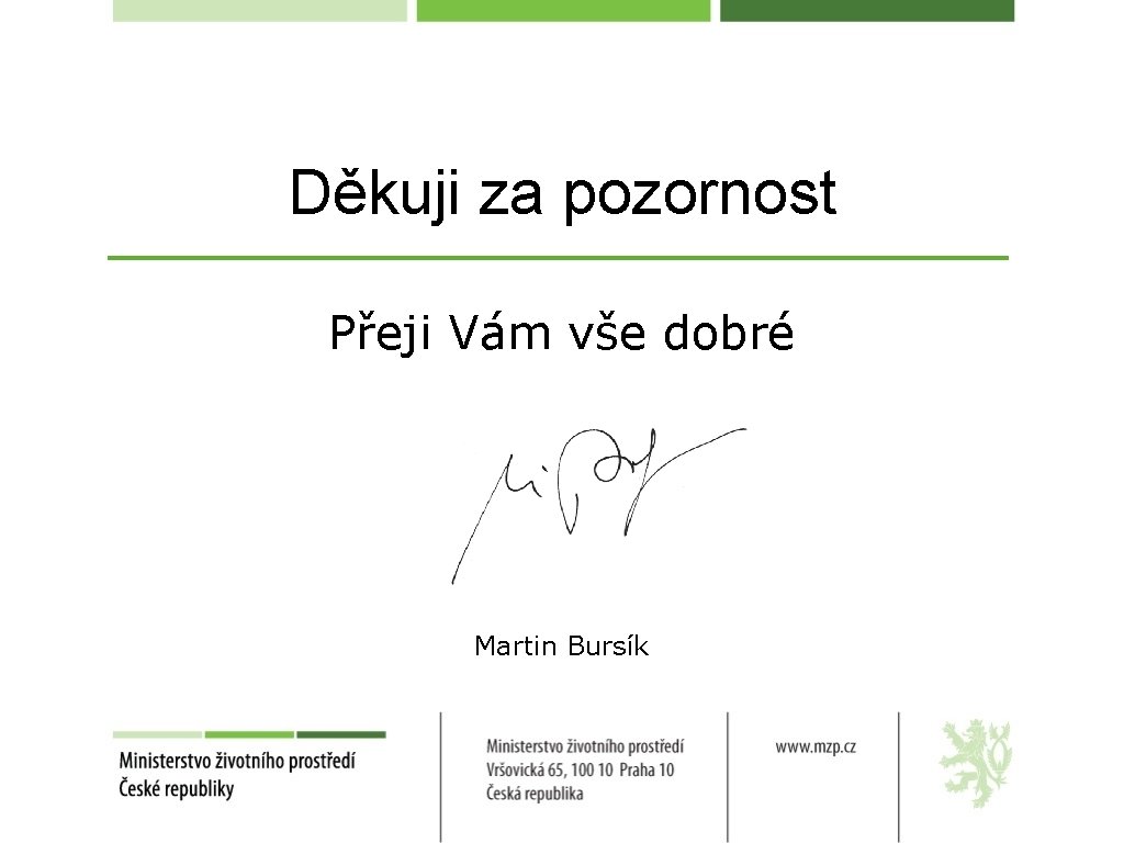 Děkuji za pozornost Přeji Vám vše dobré Martin Bursík 