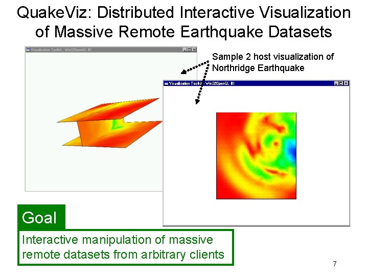 Quake. Viz: Distributed Interactive Visualization of Massive Remote Earthquake Datasets Sample 2 host visualization