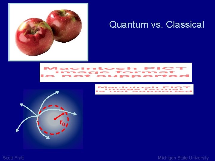 Quantum vs. Classical r 0 Scott Pratt Michigan State University 