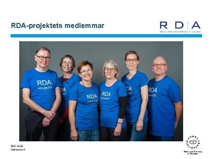 RDA-projektets medlemmar 2021 -10 -20 Sidnummer 5 