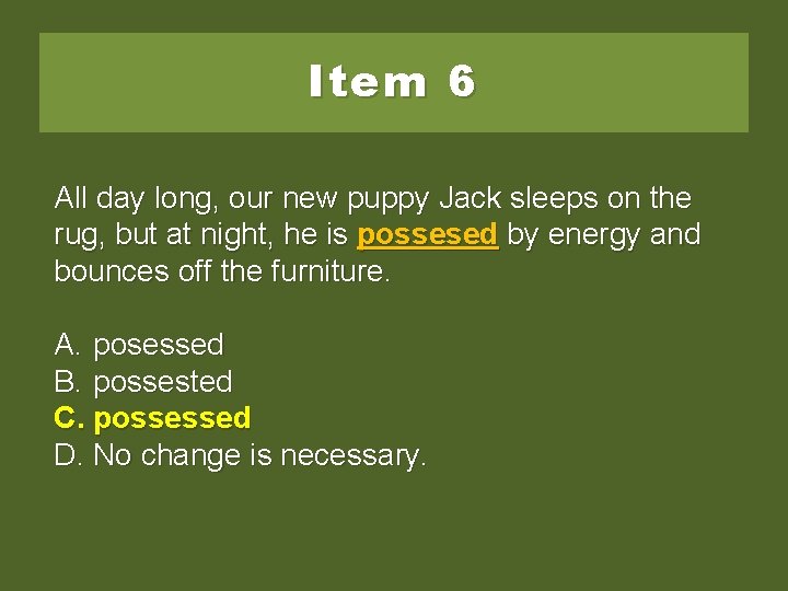 Item 6 All day long, our new puppy Jack sleeps on the rug, but