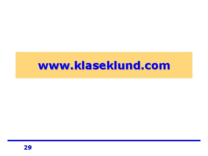 www. klaseklund. com 29 