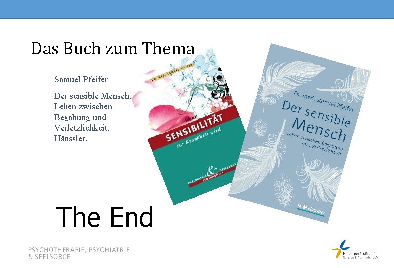 Das Buch zum Thema Samuel Pfeifer Der sensible Mensch. Leben zwischen Begabung und Verletzlichkeit.