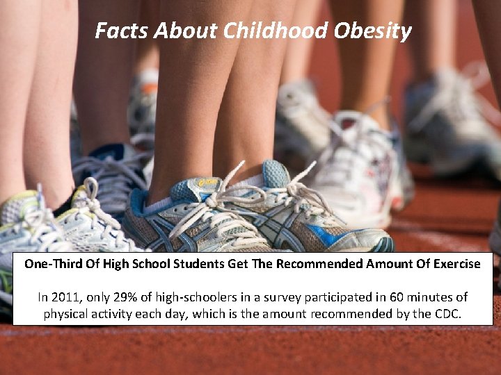 Facts About Childhood Obesity One-Third Of High School Students Get The Recommended Amount Of
