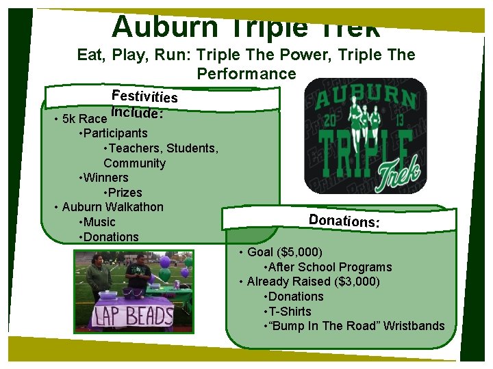 Auburn Triple Trek Eat, Play, Run: Triple The Power, Triple The Performance Festivities In