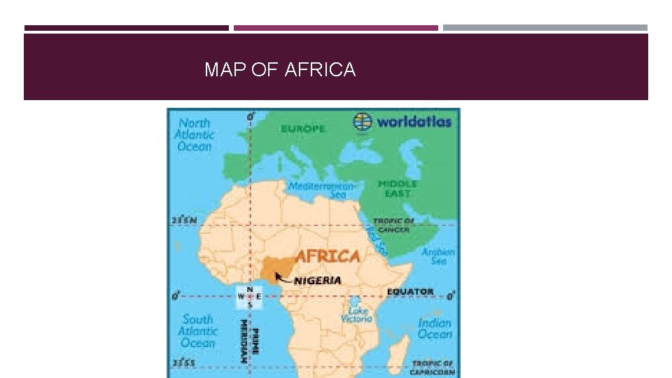 MAP OF AFRICA 