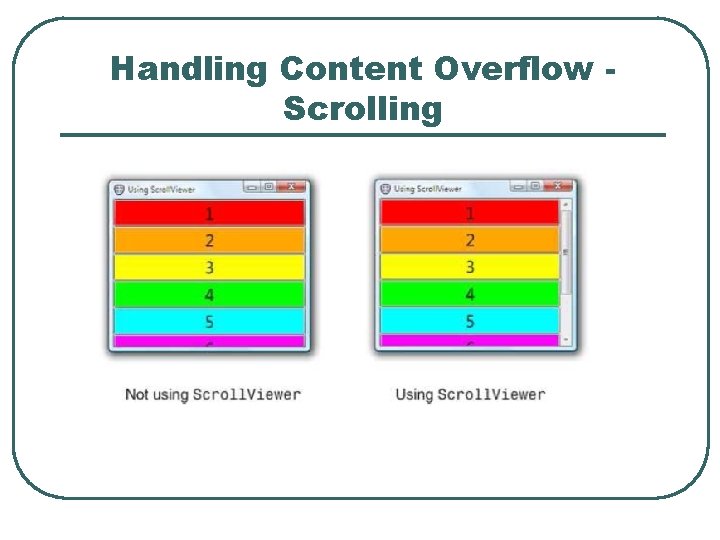 Handling Content Overflow Scrolling 