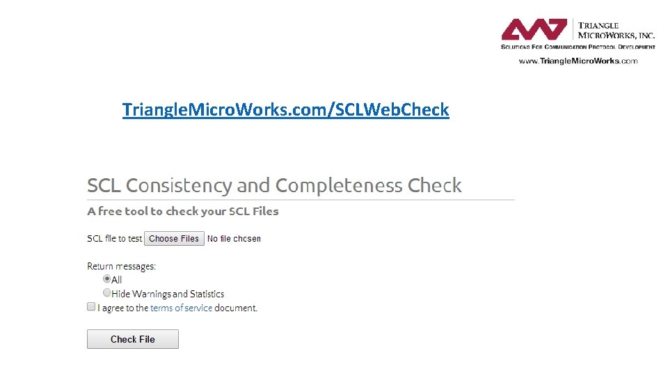 Triangle. Micro. Works. com/SCLWeb. Check  Triangle. Micro. Works. com/SCLWeb. Check