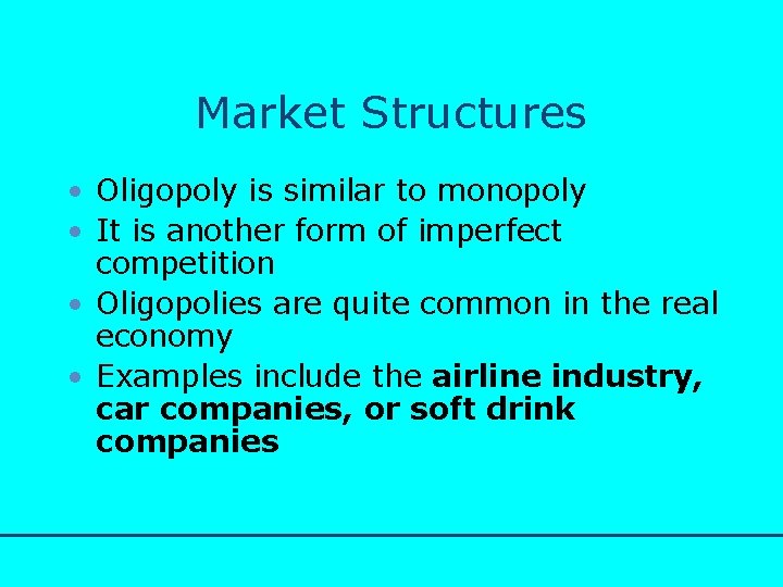 http: //www. bized. co. uk Market Structures • Oligopoly is similar to monopoly •