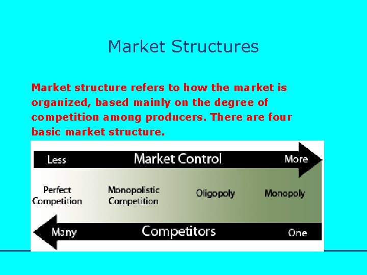 http: //www. bized. co. uk Market Structures Market structure refers to how the market