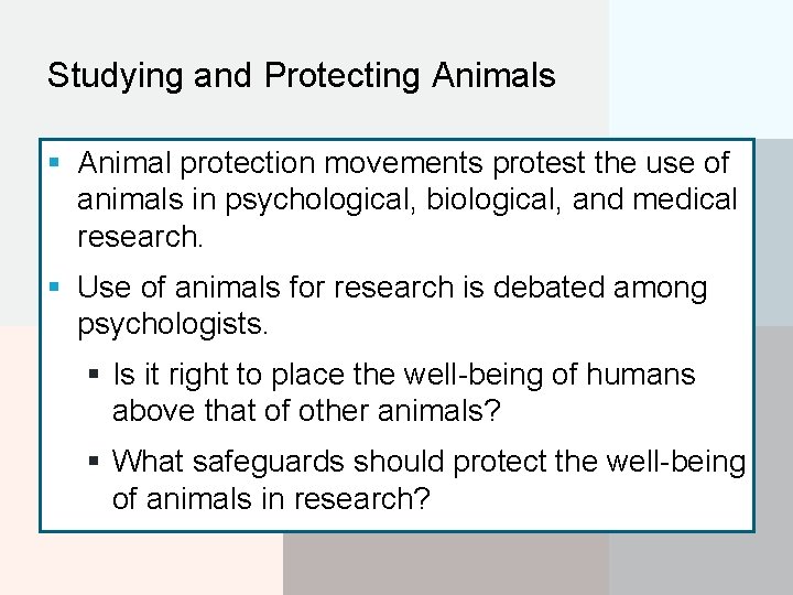 Studying and Protecting Animals § Animal protection movements protest the use of animals in