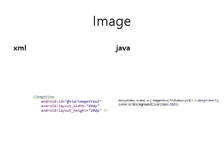 Image xml java 