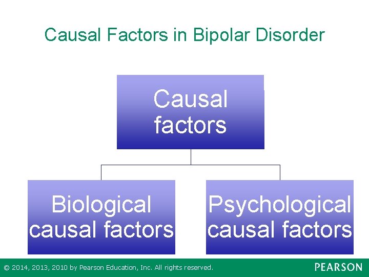 Causal Factors in Bipolar Disorder Causal factors Biological causal factors Psychological causal factors ©
