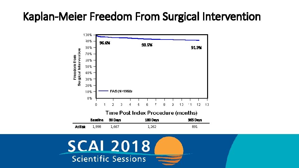 Kaplan-Meier Freedom From Surgical Intervention 96. 6% At Risk 93. 5% 91. 3% Baseline