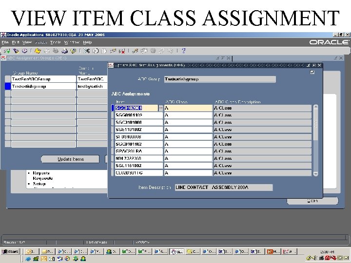 VIEW ITEM CLASS ASSIGNMENT 
