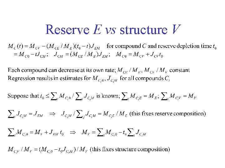 Reserve E vs structure V 