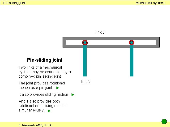 Introduction Mechanical systems Mechanical Systems This presentation