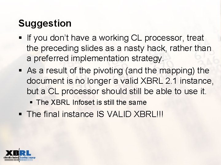 Suggestion § If you don’t have a working CL processor, treat the preceding slides