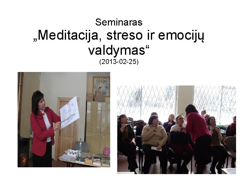 Seminaras „Meditacija, streso ir emocijų valdymas“ (2013 -02 -25) 