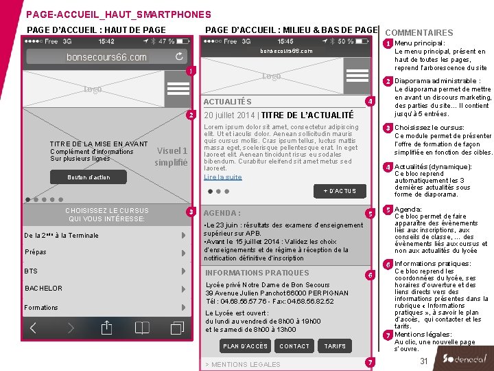 PAGE-ACCUEIL_HAUT_SMARTPHONES PAGE D’ACCUEIL : HAUT DE PAGE D’ACCUEIL : MILIEU & BAS DE PAGE