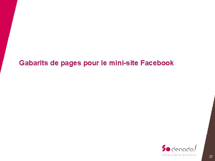 Gabarits de pages pour le mini-site Facebook 37 