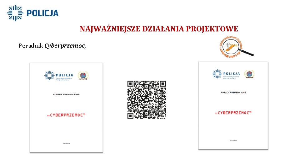 NAJWAŻNIEJSZE DZIAŁANIA PROJEKTOWE Poradnik Cyberprzemoc, 