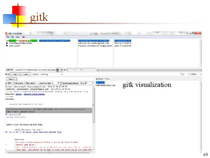 gitk visualization 49 