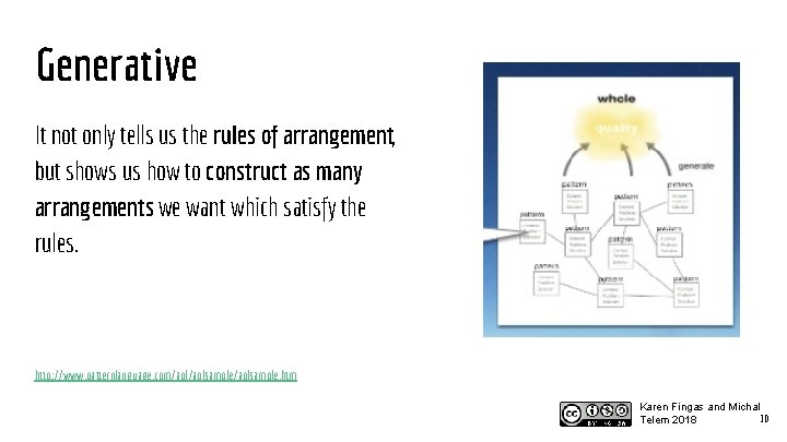 Generative It not only tells us the rules of arrangement, but shows us how