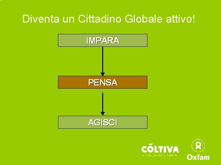 Diventa un Cittadino Globale attivo! IMPARA PENSA AGISCI 