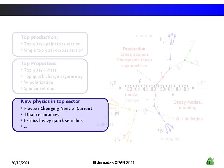 Top production: • Top quark pair cross section • Single top quark cross section
