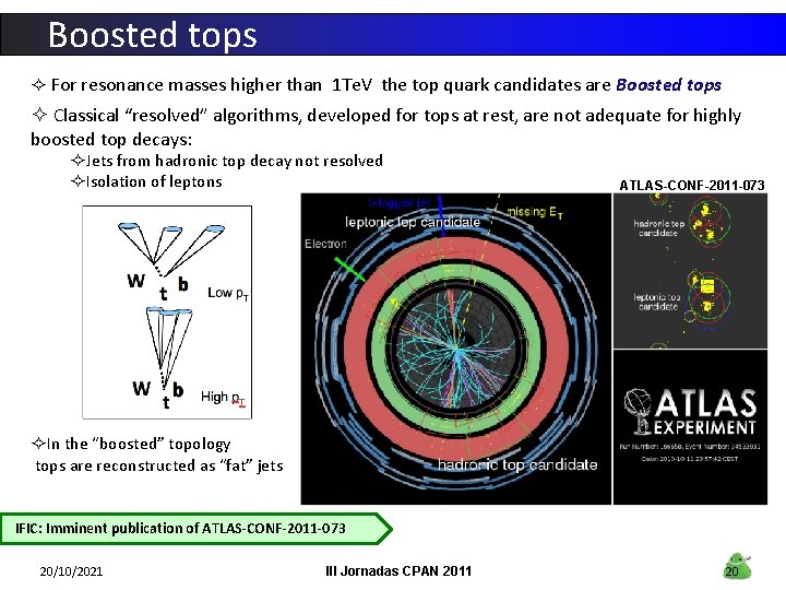 Boosted tops ² For resonance masses higher than 1 Te. V the top quark
