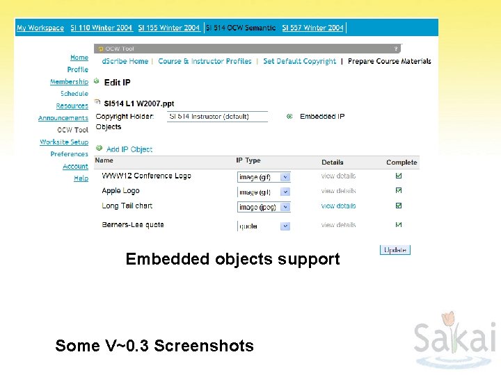 Embedded objects support Some V~0. 3 Screenshots 