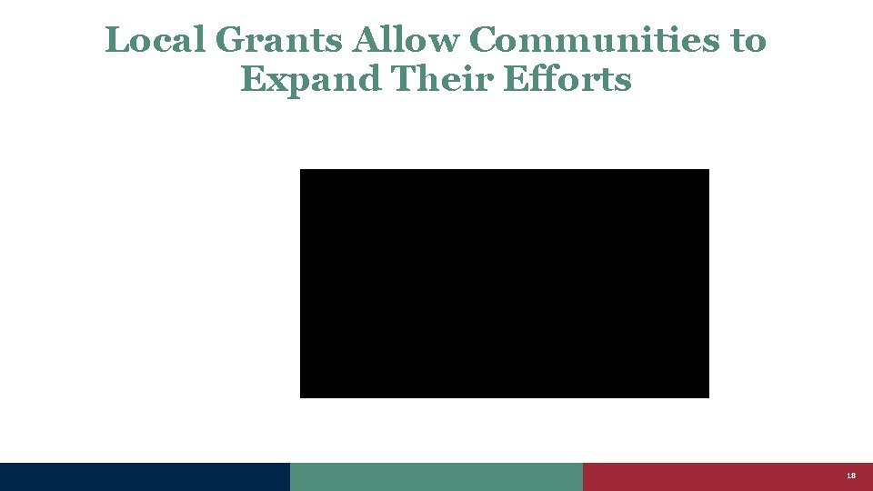 Local Grants Allow Communities to Expand Their Efforts 18 