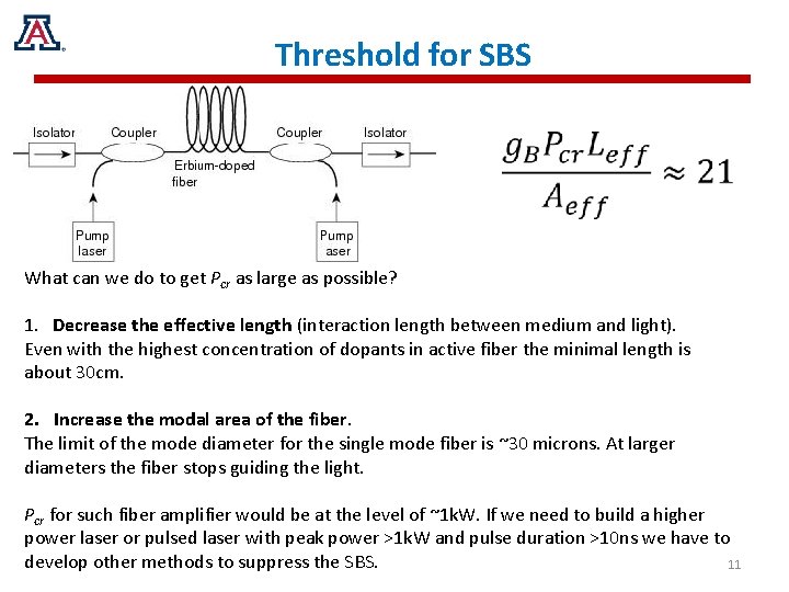 Threshold for SBS What can we do to get Pcr as large as possible?