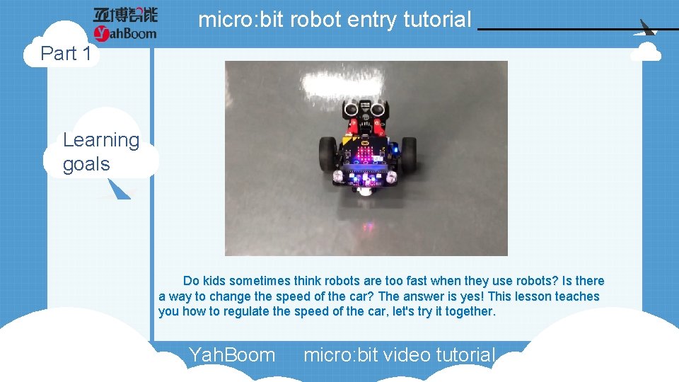 micro: bit robot entry tutorial Part 1 Learning goals Do kids sometimes think robots