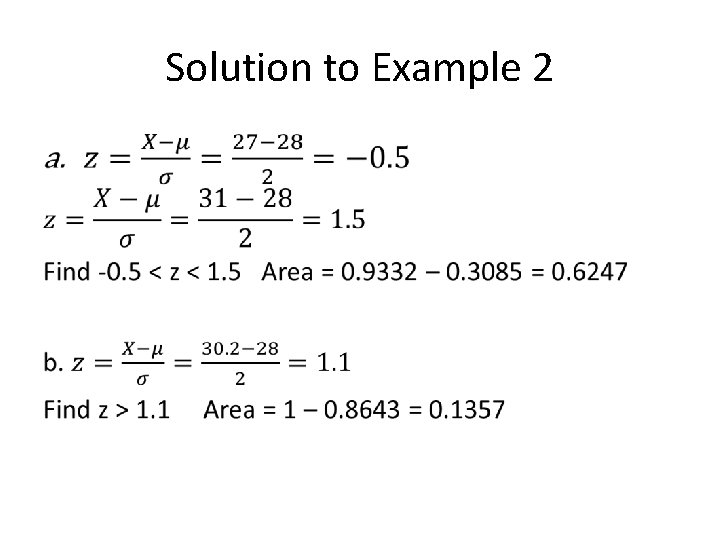Solution to Example 2 • 