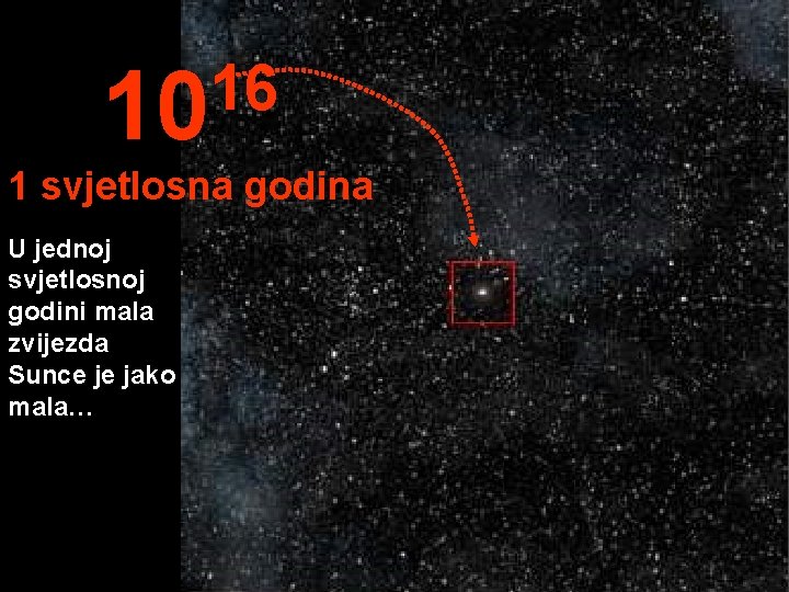16 10 1 svjetlosna godina U jednoj svjetlosnoj godini mala zvijezda Sunce je jako