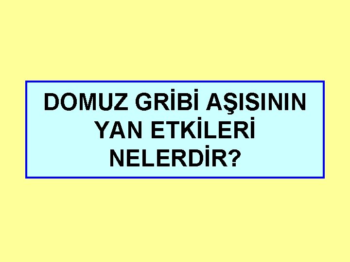 DOMUZ GRİBİ AŞISININ YAN ETKİLERİ NELERDİR? 