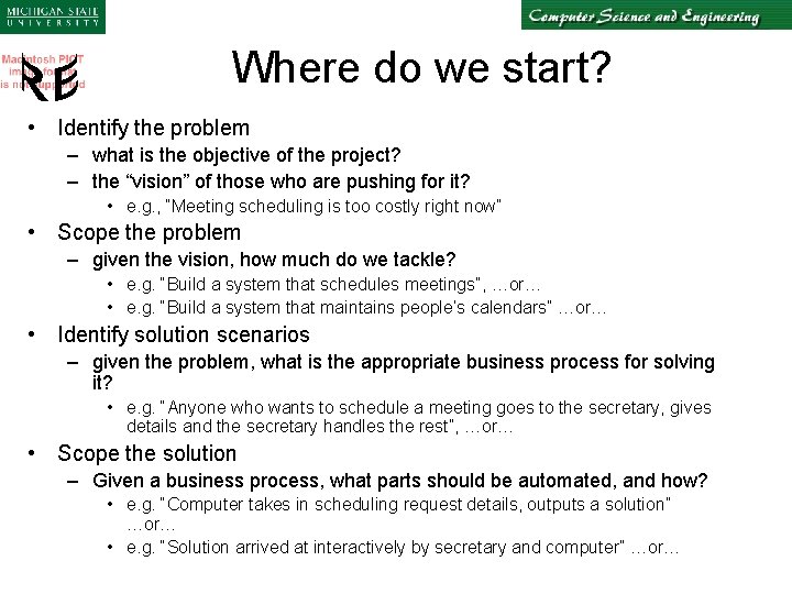 Where do we start? • Identify the problem – what is the objective of