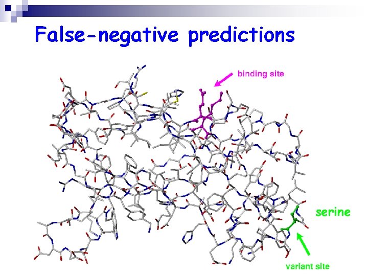 False-negative predictions serine 