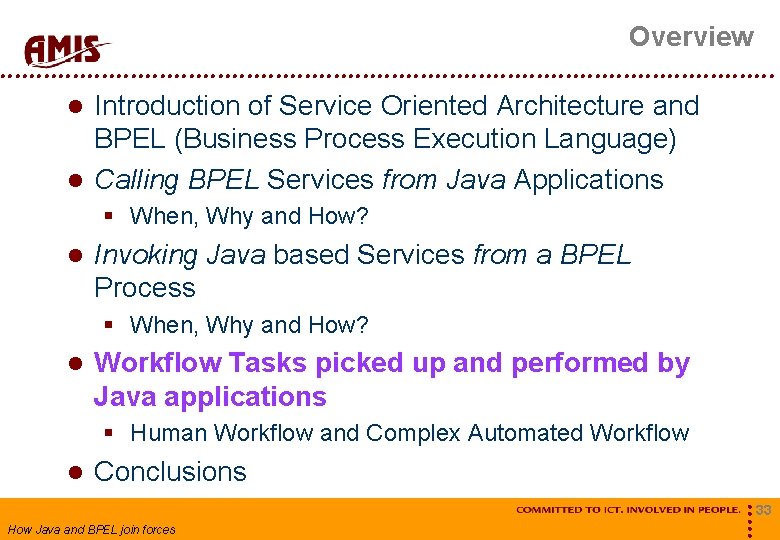 Overview Introduction of Service Oriented Architecture and BPEL (Business Process Execution Language) Calling BPEL