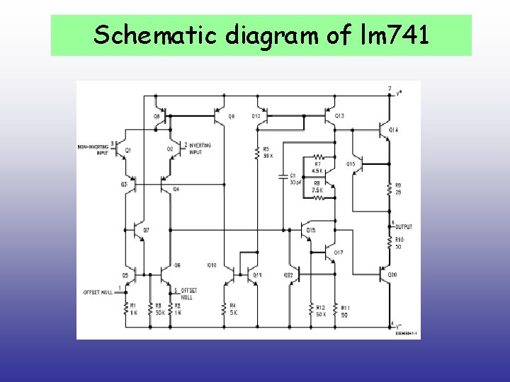 Schematic diagram of lm 741 