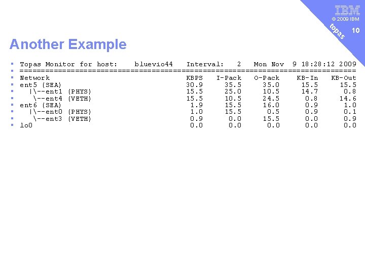 v © 2009 IBM § § § § § s pa to Another Example