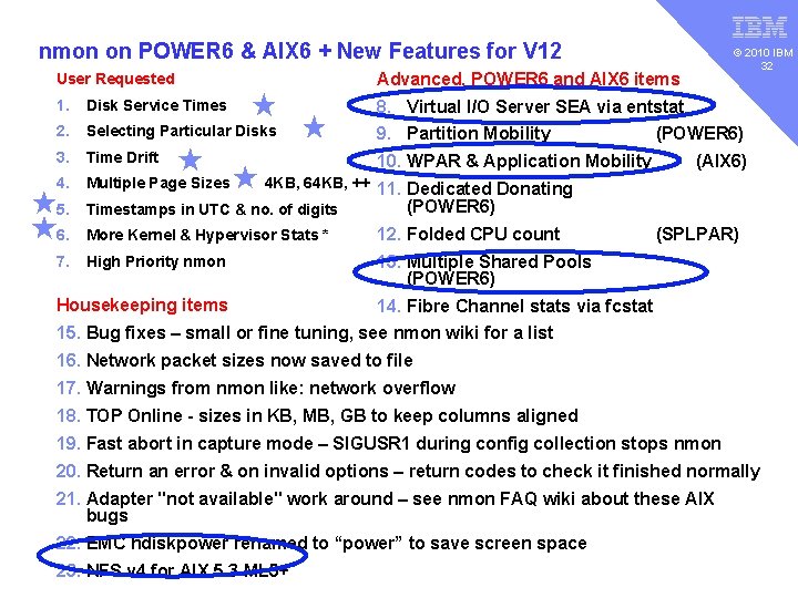 v nmon on POWER 6 & AIX 6 + New Features for V 12