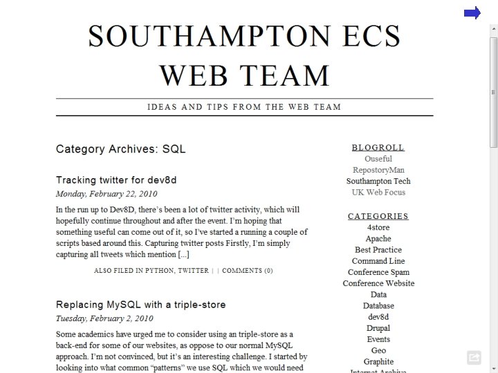 Blogs can also be technical 18 