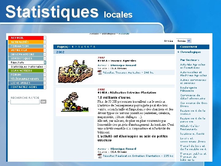 Statistiques locales 