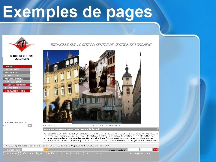 Exemples de pages 