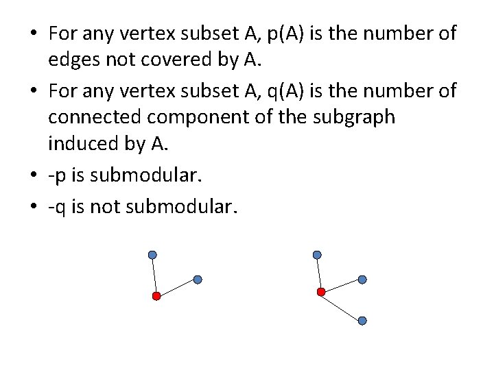  • For any vertex subset A, p(A) is the number of edges not