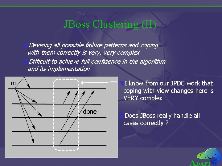 JBoss Clustering (II) z. Devising all possible failure patterns and coping with them correctly
